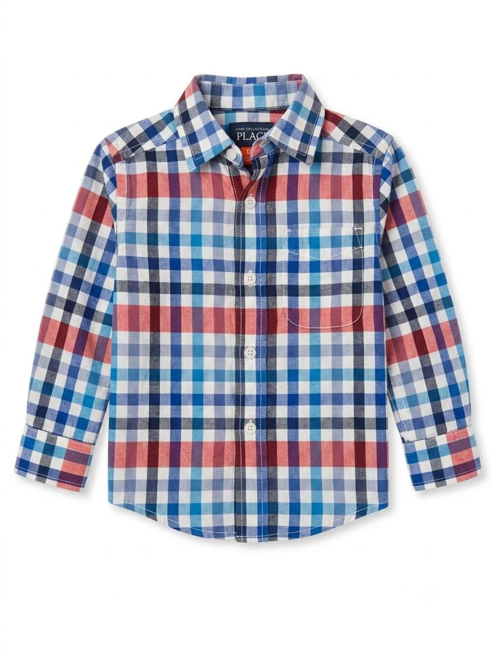 The Children's Place Plaid Long Sleeve Button-Down Shirt